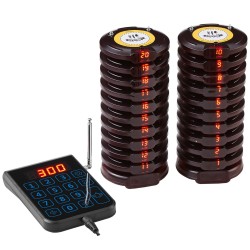 Langaton jonotus ja kutsujärjestelmä 20 kutsupageria 500 metrin kantama värinä ja ääni