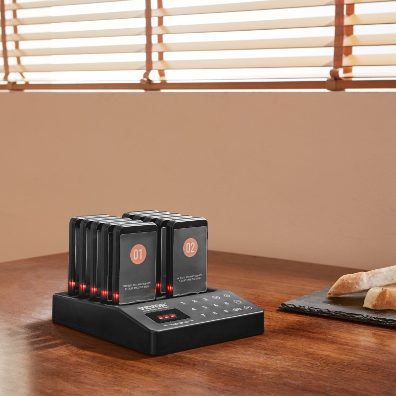 Langaton jonotusjärjestelmä 10 hakulaitteella 400 m kantama 16-paikkainen lataustelakka