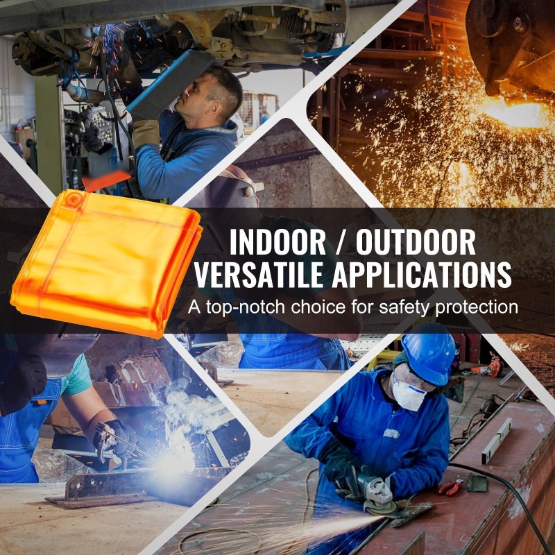 Hitsaussuojaverho 3-paneelinen liekinkestävä vinyyli 6 kertaa 8 jalkaa