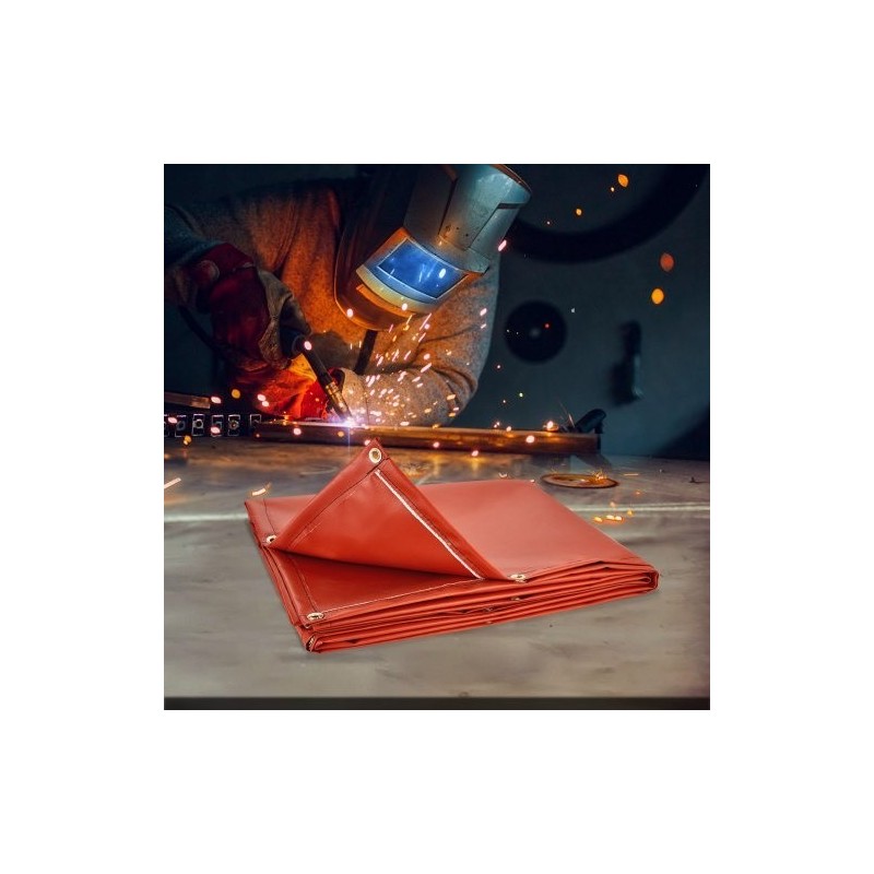 Hitsausnäyttö metallikehyksellä liekinestokäsitelty vinyyli 6 x 8 jalkaa 4 pyörää 2 lukittavaa