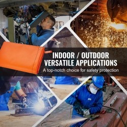 Hitsaussuojaverho liekinkestävä vinyyli 6x8 metallikehys pyörillä läpinäkyvä ikkuna