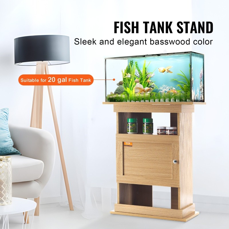 Akvaarioteline MDF 20 gallonan akvaariolle 76 kg kantavuus kaappi ja 2 hyllyä