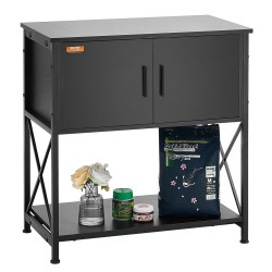 Akvaarioteline teräs ja MDF 29 gallonin 110 kg kantavuus musta säilytyskaappi virtapaneeli