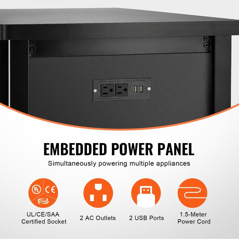 Akvaarionjalusta MDF-levy ja teräsrunko 75 gallonan akvaariolle 284 kg kantavuus