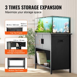 Akvaario ja terraarioteline MDF ja teräs enintään 151l 93x48x80cm 152kg kantavuus