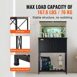 Akvaarioteline MDF ja teräsrunko sopii 20 gallonan akvaariolle sisäänrakennetulla pistorasialla