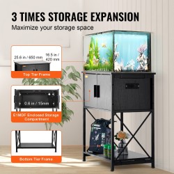 Akvaarioteline MDF ja teräsrunko sopii 20 gallonan akvaariolle sisäänrakennetulla pistorasialla