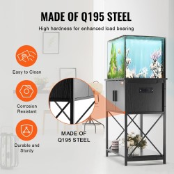 Akvaarioteline MDF ja teräsrunko sopii 20 gallonan akvaariolle sisäänrakennetulla pistorasialla