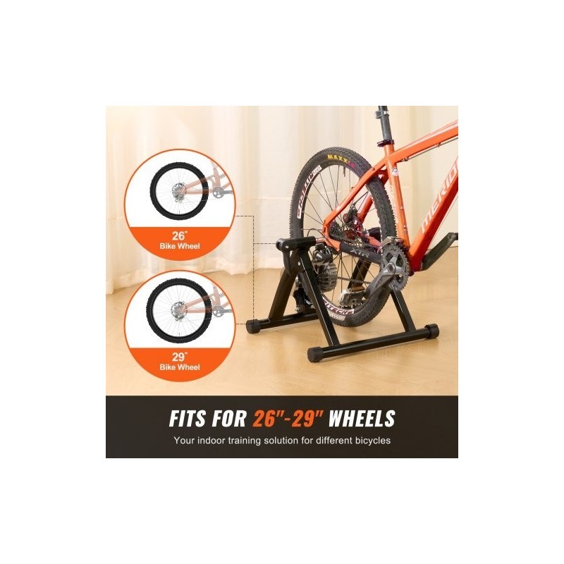 Harjoitusteline taittuva hiiliteräsrunko nestetoimisella vastuksella 26–29-tuumaisille pyörille pikavapautusvivulla