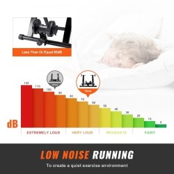 Sisäharjoitteluteline polkupyörälle hiiliteräsrunko 26–29 tuuman rengaskoko magneettivastus taittuva pikalukitus