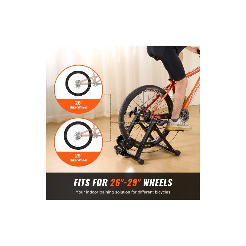 Pyörän harjoitusteline magneettinen hiiliteräs 26–29 tuuman renkaisiin 8 vastustasoa taittuva hiljainen