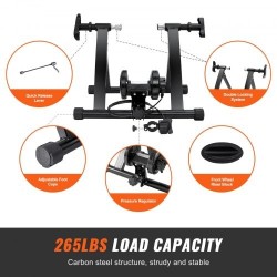 Pyörän harjoitusteline magneettinen hiiliteräs 26–29 tuuman renkaisiin 8 vastustasoa taittuva hiljainen