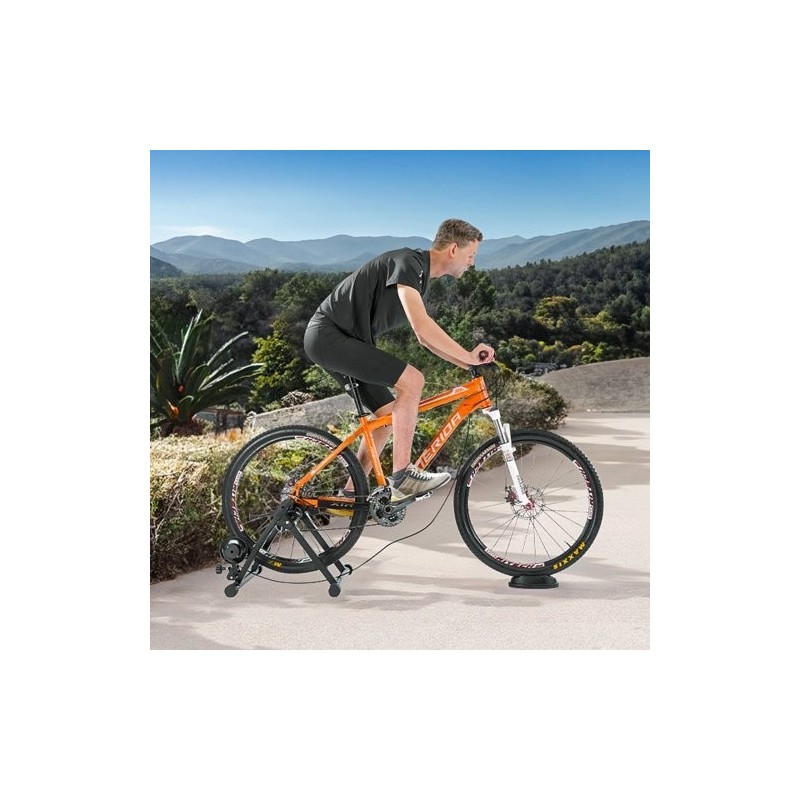 Pyörän harjoitusteline magneettinen hiiliteräs 26–29 tuuman renkaisiin 8 vastustasoa taittuva hiljainen