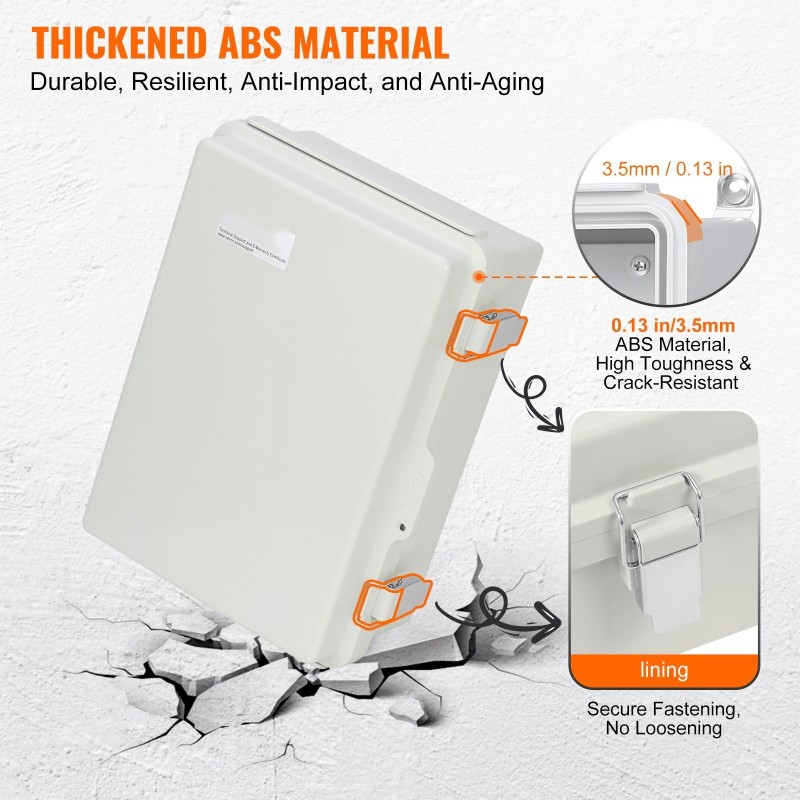 Sähköinen ABS-jakorasiasuojakotelo 300 x 200 x 180 mm IP67