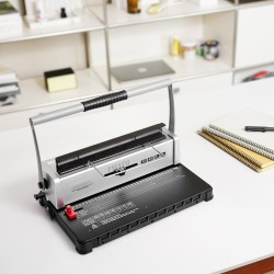 Manuaalinen spiraalisidontakone 34-aukkoinen 120 arkin sidontakapasiteetti 3/16–9/16 tuuman kierteille säädettävällä