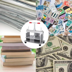 Kirjansidontapuristin paksu teräsrunko A4-kokoisille arkeille tuhannen viidensadan kilon puristusvoima