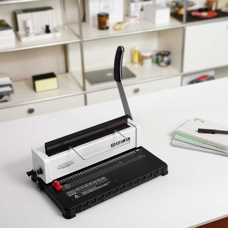 Manuaalinen kierre- ja spiraalisidontakone 34 reiällä 120 arkkia A4 A5