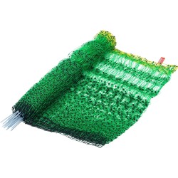 Sähköverkkoaita polyeteeniverkko 120 cm korkea 51 m pitkä lasikuitutolpat kaksipiikkiset teräsmaakiilat siipikarjalle