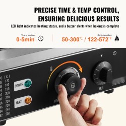 Donitsikone ruostumaton teräsrunko 1550 wattia 6 koloa tarttumaton pinnoite ravintolaan ja kotiin