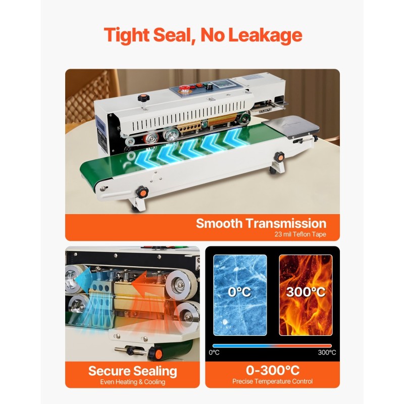 Nauhatiivistin hiiliteräsrungolla 6–12 mm tiivistys digitaalinen lämpötilansäätö ilmapuhallustoiminto