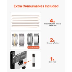 Nauhatiivistin hiiliteräsrungolla 6–12 mm tiivistys digitaalinen lämpötilansäätö ilmapuhallustoiminto