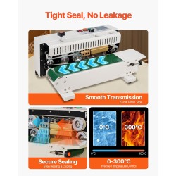 Pussinsulkijakone hiiliteräs vaakasuuntainen jatkuvatoiminen 6–12 mm saumaleveys muovi- ja paperipusseille