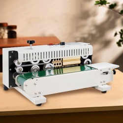 Pussinsulkijakone hiiliteräs vaakasuuntainen jatkuvatoiminen 6–12 mm saumaleveys muovi- ja paperipusseille