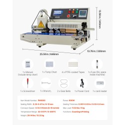 Jatkuvatoiminen vaakasuuntainen nauhasaumaaja 6–12 mm sauma 0,03–0,8 mm säädettävä lämpötila ja nopeus