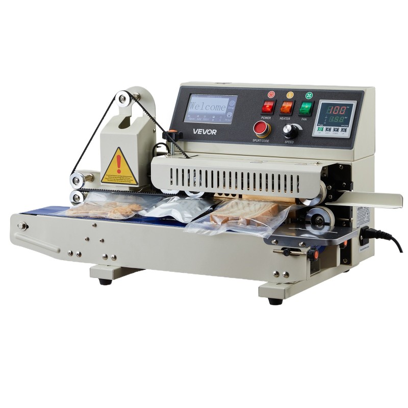 Jatkuvatoiminen vaakasuuntainen nauhasaumaaja 6–12 mm sauma 0,03–0,8 mm säädettävä lämpötila ja nopeus