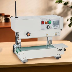 Jatkuvatoiminen hiiliteräksinen pussinsuljin 6–12 millimetrin suljentaleveydellä muovikalvoille digitaalisella