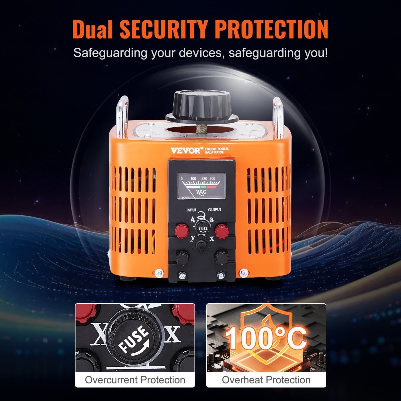 Säädettävä jännitemuuntaja 3000VA 10A 230V tulojännite 0–300V lähtö metallikotelo