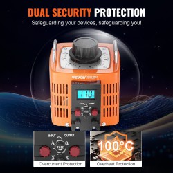 Säädettävä jännitemuuntaja 2000VA 230V tulo 0–300V lähtö nestekidenäyttö 4 lisäsulaketta