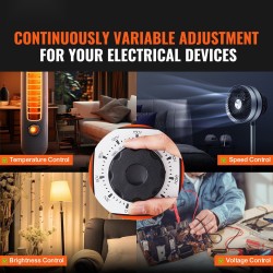 Portaattomasti säädettävä jännitemuuntaja 500VA 230V tulo 0–300V lähtö 1,7A kuparikela