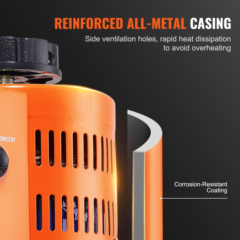 Säädettävä jännitemuuntaja 1000VA 230V sisään 0–300V lähtö metallikotelo 4 varasulaketta