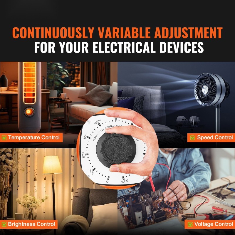 Säädettävä jännitemuuntaja 3000VA 0–300V 10A LCD-näyttö metallikotelo
