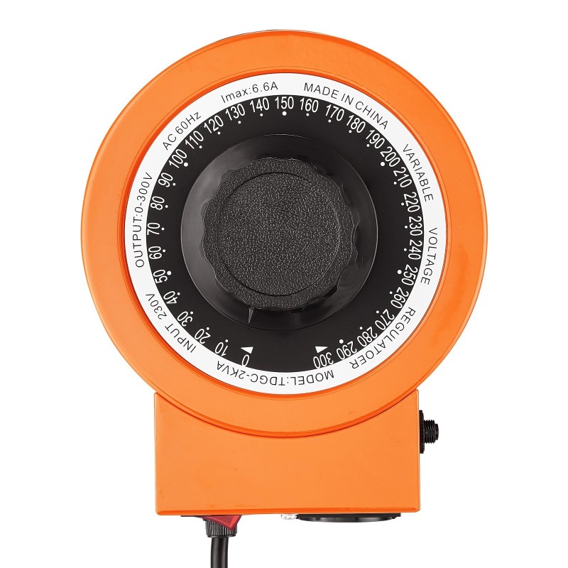 Säädettävä jännitemuuntaja 2000VA portaaton 0–300V 6,6A nestekidenäyttö metallikotelo CE-sertifioitu
