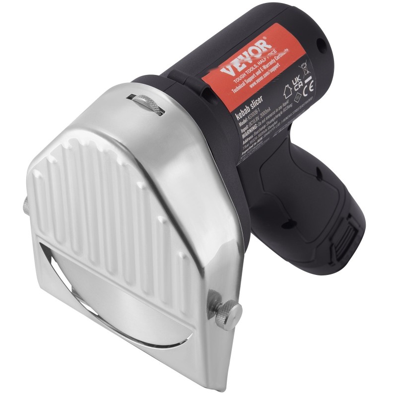 Sähköinen langaton kebableikkuri 80W ruostumatonta terästä 100mm 2 terää 0–8mm säädettävä