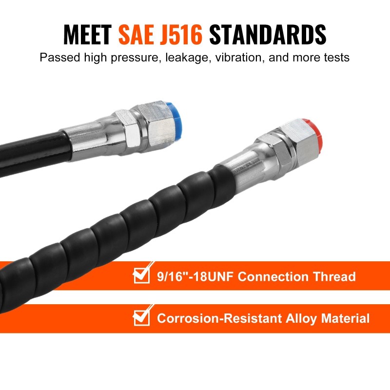 Hydraulinen perämoottorin letkusarja TPEE 6090 mm 2 kpl sopii 300 hp