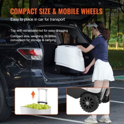 Tennispallokone 150 palloa 5 moottoria ladattava akku sovellusohjaus 125 km/h