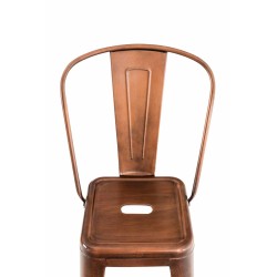 Tyylikäs 2 kpl:n metallinen Aiden-baarijakkara korkealla selkänojalla