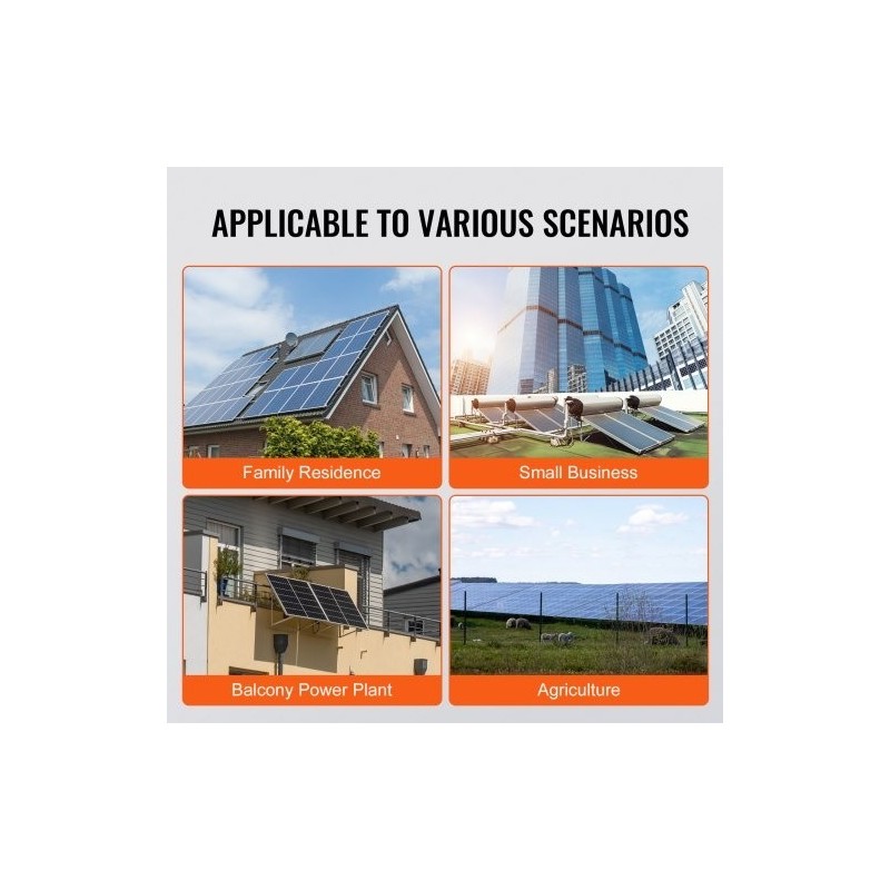 Aurinkomikroinvertteri alumiiniseoskotelo 800W IP67 MPPT WiFi-antenni sovellustuki kahdelle paneeliryhmälle