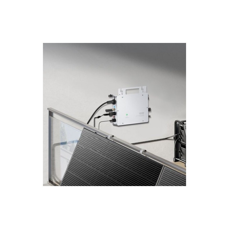 Aurinkomikroinvertteri alumiiniseoskotelo 800W IP67 MPPT WiFi-antenni sovellustuki kahdelle paneeliryhmälle