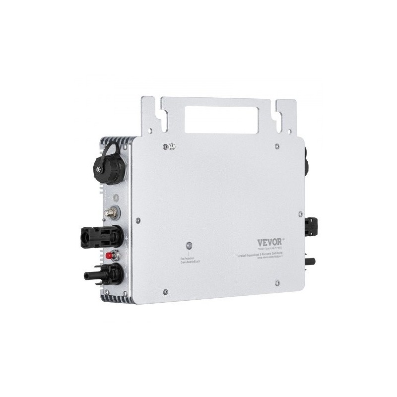 Aurinkomikroinvertteri alumiiniseoskotelo 800W IP67 MPPT WiFi-antenni sovellustuki kahdelle paneeliryhmälle