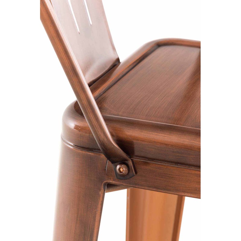 Tyylikäs 2 kpl:n metallinen Aiden-baarijakkara korkealla selkänojalla