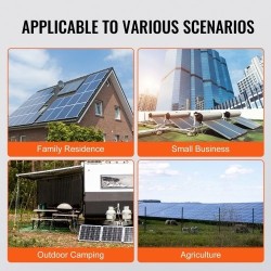 Aurinkomikroinvertteri 1200 W IP67 alumiiniseoskotelo DC18–50V kahdelle paneeliryhmälle