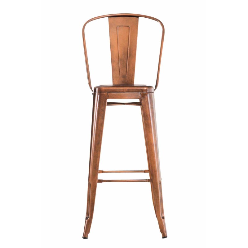 Tyylikäs 2 kpl:n metallinen Aiden-baarijakkara korkealla selkänojalla