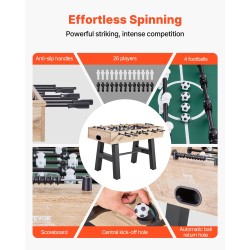 Pöytäjalkapallopöytä 140 cm täysikokoinen sisäkäyttöön kestävä rakenne sisältää 4 palloa