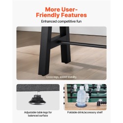 Pöytäjalkapallopöytä 140 cm täysikokoinen sisäkäyttöön kestävä rakenne sisältää 4 palloa