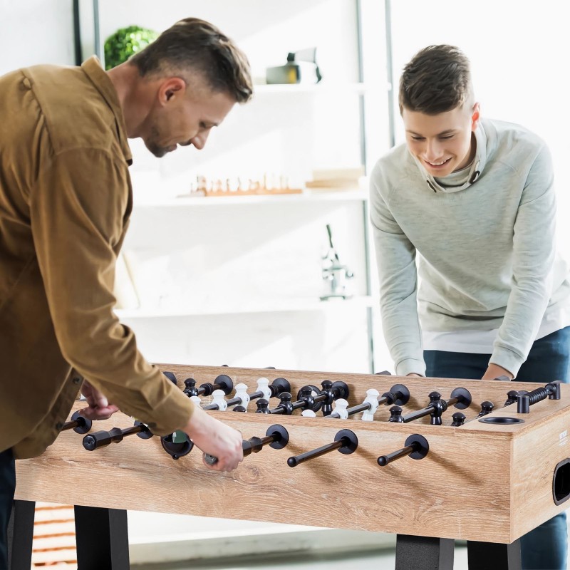 Pöytäjalkapallopöytä 140 cm täysikokoinen sisäkäyttöön kestävä rakenne sisältää 4 palloa