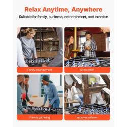 Pöytäjalkapallopöytä 121 cm täysikokoinen sisäkäyttöön vakaa rakenne sisältää 2 palloa tuloslaskurin